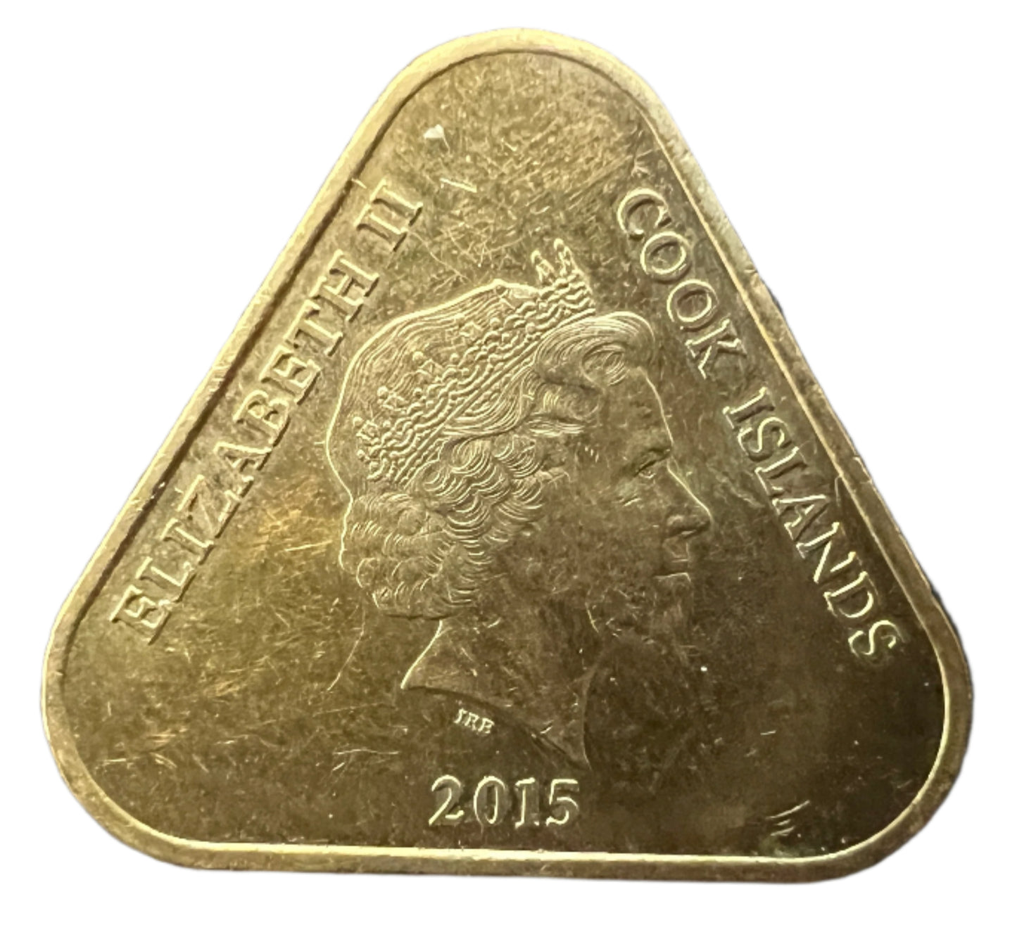 Cook Islands "Elizabeth II" (4th Portrait) $2 Dollars Coin 2015