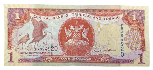 Trinidad and Tobago $1 Dollar Vintage Banknote 2006