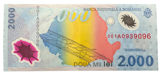 Romania 2,000 Lei "New Millenium - Total Eclipse" Vintage Banknote 2000