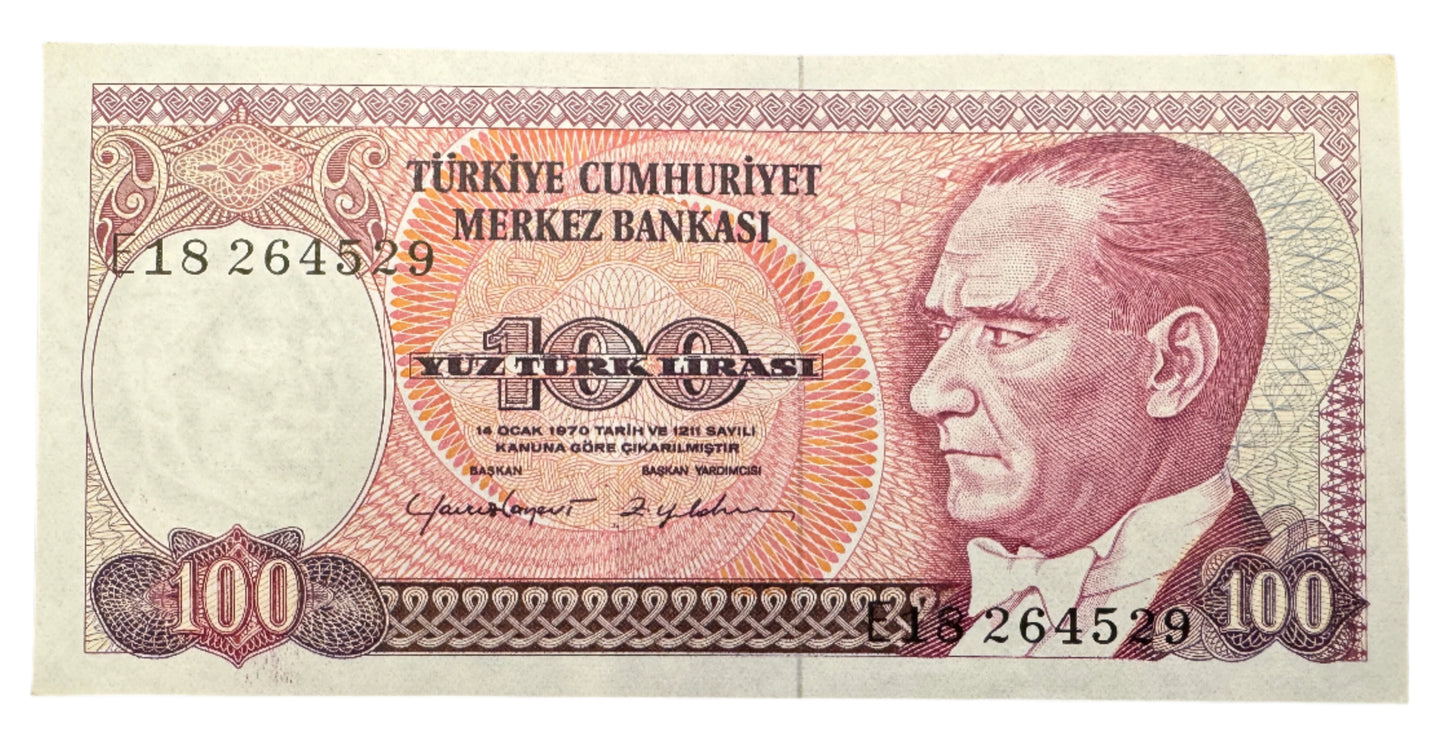 Turkey 100 Lira Vintage Banknote 1983-1984