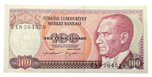 Turkey 100 Lira Vintage Banknote 1983-1984