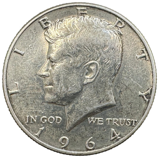 American Kennedy Half Dollar Silver Coin (1964)
