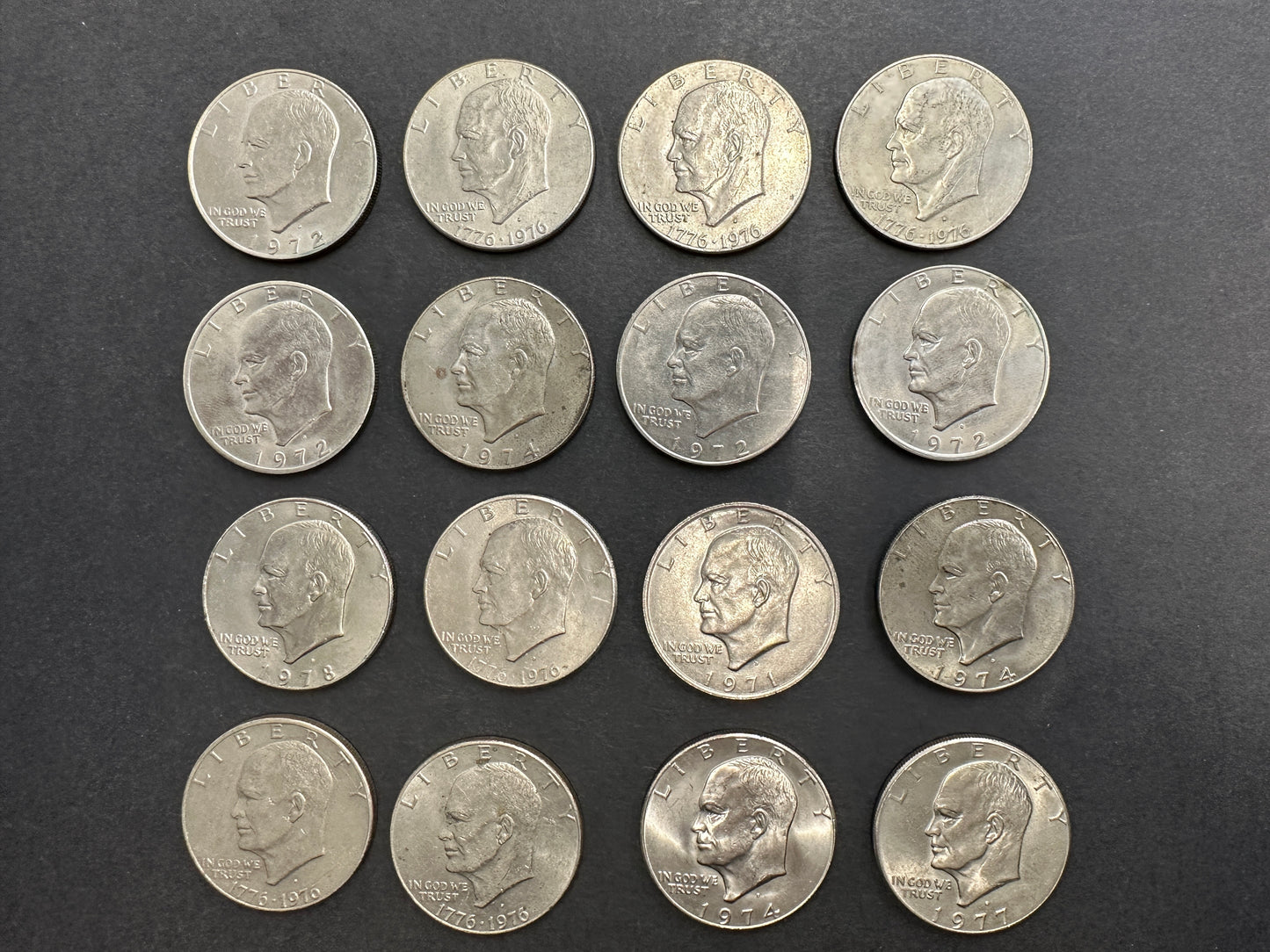 16 x USA American Eisenhower $1 One Dollar US Coins - Very Collectible