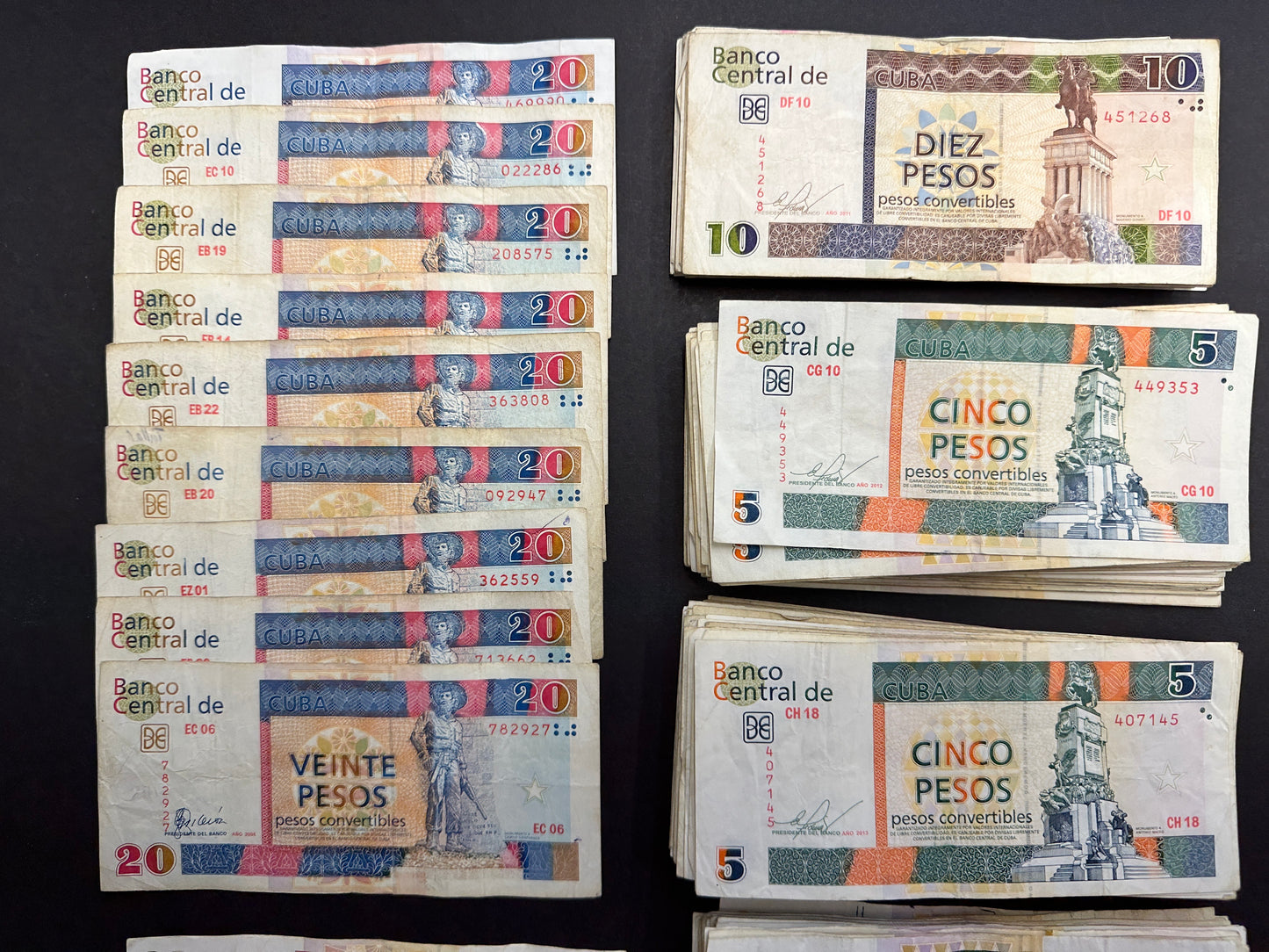 1100 Cuban Convertible Pesos (CUC) - Collectable banknotes - FREE SHIPPING