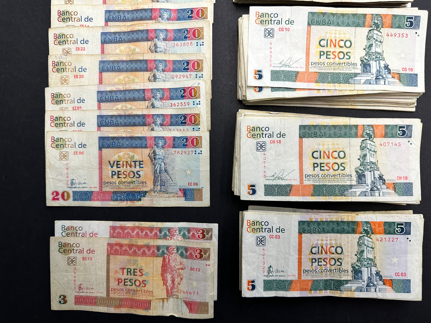 1100 Cuban Convertible Pesos (CUC) - Collectable banknotes - FREE SHIPPING